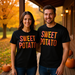 T-shirt assorti pour couple de Thanksgiving à la patate douce - Product Image 1