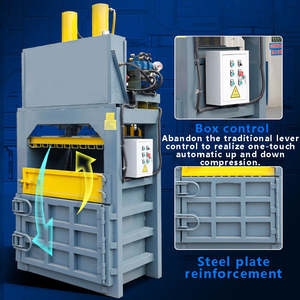 Verticale hydraulische balenpersmachine, kartonnen <span class=keywords><strong>compactor</strong></span>, plasticbalenpers, semi-automatische milieuvriendelijke verpakking voor kartonnen dozen & houten verpakkingen - Product Image 2