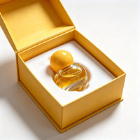 Flacon de parfum de voyage rond fantaisie en verre de 15 ml avec boîte personnalisée et bouchon à sertir de 15 mm