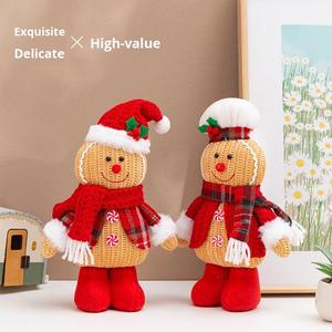 Creative Christmas Gingerbread Man Doll Figurine <b>Ornament</b> for Holiday Decoration for Hotel & Mall Scene Setup - Product Image 3
