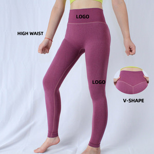 Pantalons de yoga ARLAN à taille haute, effet ventre plat, avec design froncé aux fesses, séchage rapide, respirants, leggings de sport en spandex - Product Image 1