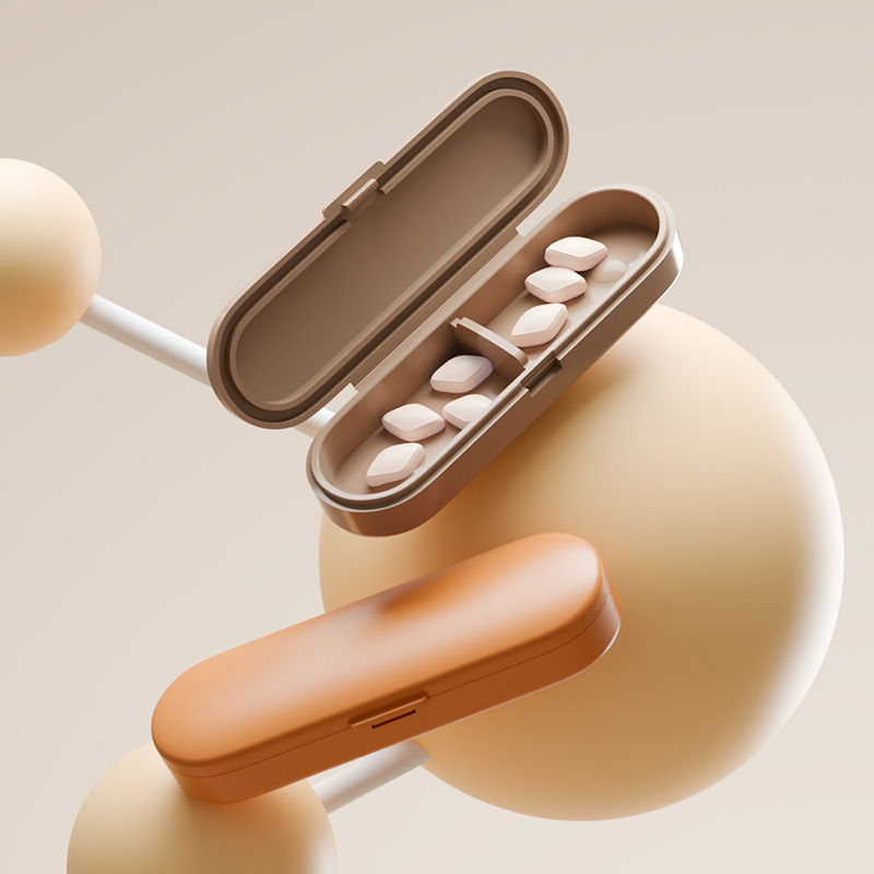 New Type Magnetic Pill Box Vitamin Storage Daily Cases for Outdoor Travel