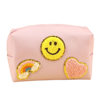 Sac de rangement en nylon mini peluche économique brodé en gros, porte-monnaie à fermeture éclair portable avec logo pour filles