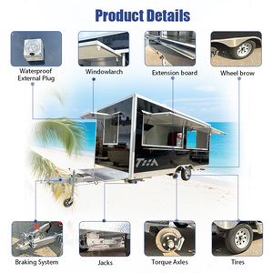 รถตู้ขายอาหารพร้อมครัวเต็มรูปแบบรถตู้ขายอาหารทำจากเคบับไอศกรีมสำหรับย่างไก่ - Product Image 2