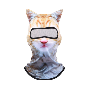 Passamontagna 3D a Forma di Gatto con Orecchie Ricamate, Impermeabile, Stile a Righe, per Sci, Pesca, Feste e Uso Quotidiano - Product Image 4