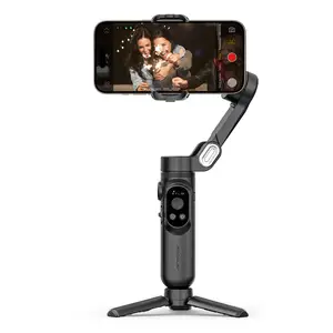 Aochuan stabilizzatore 3 assi per Smartphone, pieghevole Gimbal Smart X nero con tracciamento del viso per Tiktok, Live-Stream, Vlog