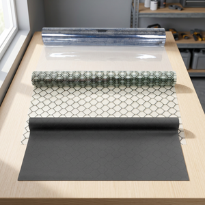 Película de cortina de rejilla de PVC para propiedades de control ESD, antiestático, disipador, conductor, flexible, PVC, Partición de pared transparente - Product Image 3
