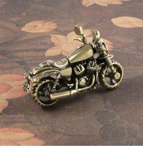 Messing Motorrad Ornamente Handwerk 3D mobile Motorrad Statue Dekorationen Spielzeug - Product Image 5