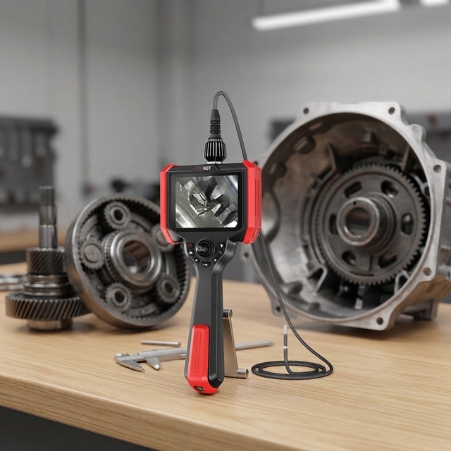 6mm 4 Way 360 Articulation Industrial Endoscope Camera,720P IP67 Waterproof for General Industrial NDT & Component Inspection
