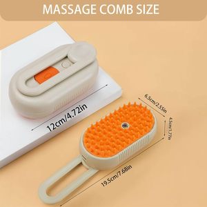 Cat Steam <b>Brush</b> Steamy Dog <b>Brush</b> 3 in 1 Electric Spray Cat Hair <b>Brushes</b> for Massage <b>Pet</b> Grooming Comb Hair Removal Combs - Product Image 2