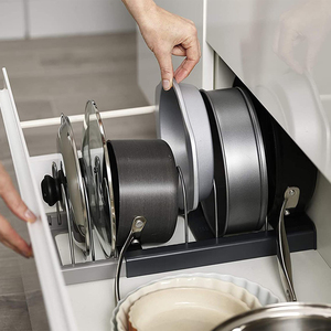 Organizzatore Espandibile per Cucina 7/10 Ripiani, Porta Utensili in ABS per <span class=keywords><strong>Pentole</strong></span> e <span class=keywords><strong>Coperchi</strong></span> - Product Image 2