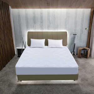 Hypoallergene matrasbeschermer voor eenpersoonsbed, van badstof, koelend, waterdicht, antibacterieel, met printpatroon, effen - Product Image 2