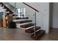 SS316 finition satinée montage plat en acier inoxydable main courante raccord verre garde-corps escalier garde-corps accessoires carré Type verre pince