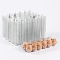 Cartons à œufs en plastique transparents rectangulaires pas chers, 2x6=12 trous, écologiques, empilables, plateaux individuels pour œufs, emballage pour œufs de ferme
