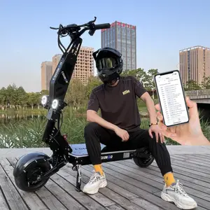 APP NFC kart başlangıç hızlı hız e scooter çift motor 11 inç 60V 6000w elektrikli scooter 8000w 72v yetişkinler İngiltere led ekran ile