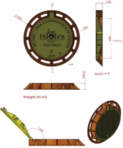 ฝาปิดท่อระบายน้ำสำหรับใช้ในระบบประปาและระบบระบายน้ำเสียบนถนนที่มีการจราจรหนัก - Product Image 1
