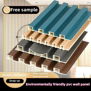 Hot Selling High Quality Waterproof Pvc Wood Wall Panel Background Decoration