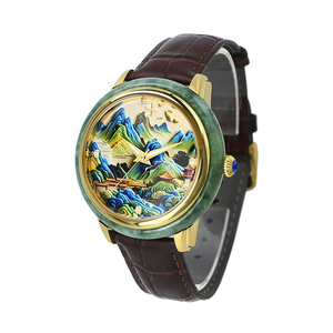 Montre automatique mécanique de luxe de haute qualité en acier inoxydable avec cadran lumineux, étanche, cadran à motif paysage naturel, pour les amoureux - Product Image 4