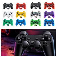 Manette de jeu P2 sans fil 2,4 G avec double vibration, couleur transparente, boutons flocon de neige
