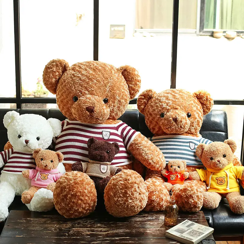 Wedding gift teddy bear customized giant teddy bear plush toy soft toy stuffed animal sweaters teddy bear doll