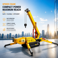 Mini-grue mobile araignée pour espaces étroits, 1 tonne, utilisation en construction, moteur et transmission