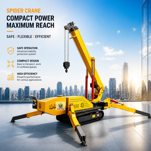 Mini Grúa Araña Móvil para Espacios Reducidos, 1 Tonelada, Uso en Construcción, Motor y Engranajes - Product Image 1