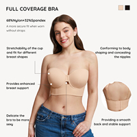 Soutien-gorge bustier push-up invisible à armatures pour femme, grande taille, sans bretelles, pour le quotidien et les mariages
