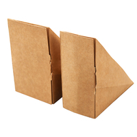 Personnalisé eco transport kraft papier d'emballage sandwich triangulaire boîtes à lunch avec propre D'ANIMAL FAMILIER en plastique de fenêtre