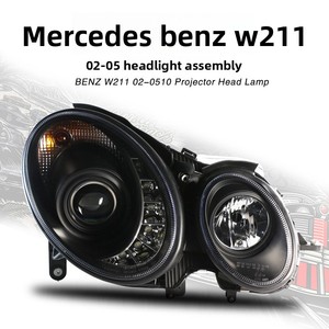 Faros Delanteros para Mercedes-Benz W211 con Luces de Circulación Diurna, Modelo 2002-2005, Pieza de Auto con Certificación E/e-Mark - Product Image 1