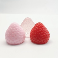 Jouet anti-stress en caoutchouc tendance et esthétique en forme de fraise, best-seller transfrontalier Xiaohongshu, vente en gros Zhejiang