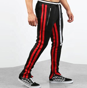 กางเกงติดตามการออกแบบโพลีเอสเตอร์ลายผู้ชายมาใหม่พร้อมกระเป๋าซิป - Product Image 1