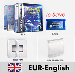 Cartouche de jeu filaire EUR English IC SAVE pour SP-Leaf Green Fire Red Ruby Emerald SAPPHIRE avec boîte, plateau et manuel - Product Image 5