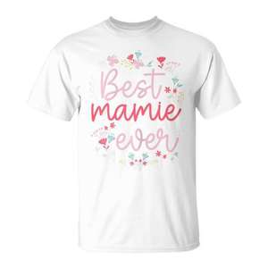 Camiseta con estampado floral para mamá y abuela, la mejor mamá de la historia - Product Image 1