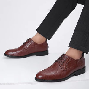 Elegant Style Full Genuine Leather Luxury Formal Customized <b>Waterproof</b> Slip-On Business Men's Oxford <b>Shoes</b> - Product Image 2