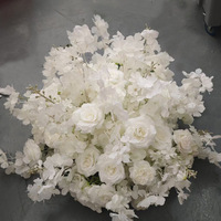 Boule de fleurs artificielle de 70 cm pour décoration de fond de mariage, accessoires de photographie, arrangement floral blanc