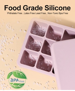 Factory Custom Bpa Free <strong>Ice</strong> <strong>Cube</strong> Set 9 <strong>Cubes</strong> Per Pc Silicone <strong>Ice</strong> Mould Tray Silicone 9 Cavity <strong>Square</strong> <strong>Shaped</strong> <strong>Ice</strong> <strong>Cube</strong> Trays - Product Image 3