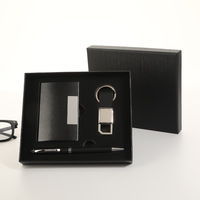 Conjunto de regalo de negocios corporativos personalizado-tarjetero con logotipo de coche llavero práctico regalo de graduación