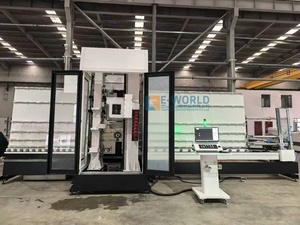 เครื่องจักรแปรรูปกระจก CNC แบบคอมโพสิต 5 แกน E-WORLD ความหนา 4-25 มม. เปลี่ยนหัวเครื่องมืออัตโนมัติ ระบบ CAD-CAM ในตัว - Product Image 3