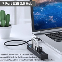 7포트 5Gbps USB 3.0 허브 스플리터 USB 2.0 7 in 1 허브 스플리터 PC 컴퓨터 노트북용