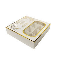 Boîtes carrées en papier recyclable pour bonbons et chocolats de l'Aïd, idéales pour la vente en gros et la présentation alimentaire