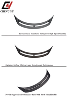 Aileron de coffre arrière pour Tesla Model Y 2018-2024, en ABS noir brillant ou aspect fibre de carbone, extension de becquet, kit carrosserie