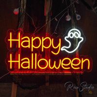 Enseigne néon LED personnalisée pour Noël et Halloween, idéale pour fêtes, bars, salons, magasins, vitrines et décoration murale commerciale