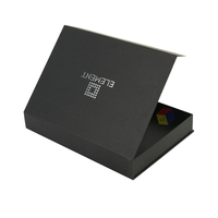Boîte d'emballage en carton magnétique noir, coffret cadeau de luxe avec logo personnalisé, a3, boîte en papier kraft, vente en gros, 10 pièces
