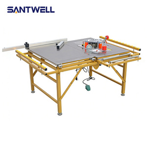 Scie à table pliante portable avec rail coulissant - Planche à travailler de précision pour le travail du bois (lame non incluse) - Product Image 3