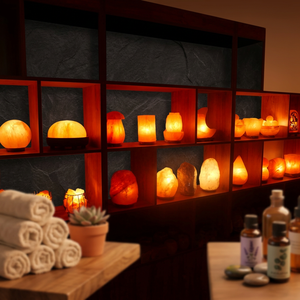 Lámpara de Sal Roja del Himalaya Natural Personalizada, de Última Tendencia, para Purificar el Aire, Venta al por Mayor Directa de Fábrica de Sal de Cristal del Himalaya - Product Image 1