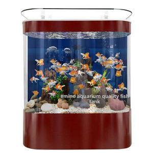 Acuario <span class=keywords><strong>de</strong></span> cristal <span class=keywords><strong>de</strong></span> pie para el hogar, tamaño mediano/grande, sin agua, con diseño <span class=keywords><strong>de</strong></span> Dragón Dorado, para sala <span class=keywords><strong>de</strong></span> estar, dormitorio o comedor - Novedad 2024 - Product Image 5