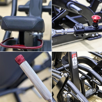 Máquina de remo con soporte para el pecho y carga de placas para entrenamiento de fuerza de látigos y espalda superior en gimnasios comerciales y clubes de fitness