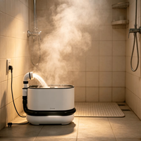 Chauffe-eau électrique portable avec plusieurs modes, équipé d'un réservoir de nettoyage des eaux usées, adapté au camping et aux dortoirs