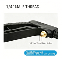 Pistolet laveur à pression à vapeur haute température 150 ℃   Buse cylindrique à connexion rapide résistante à la chaleur pour le nettoyage automobile