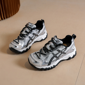 <span class=keywords><strong>Zapatillas</strong></span> Deportivas Plateadas Metálicas Retro para <span class=keywords><strong>Mujer</strong></span> 2026 - <span class=keywords><strong>Zapatillas</strong></span> Chunky de Malla Transpirable - <span class=keywords><strong>Zapatillas</strong></span> Vintage Casuales para Caminar al Aire Libre - Product Image 3